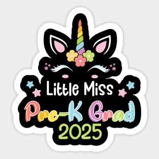Little Miss Pre-K Grad Preschool Graduation 2025 Gift For Girls Kids Sticker